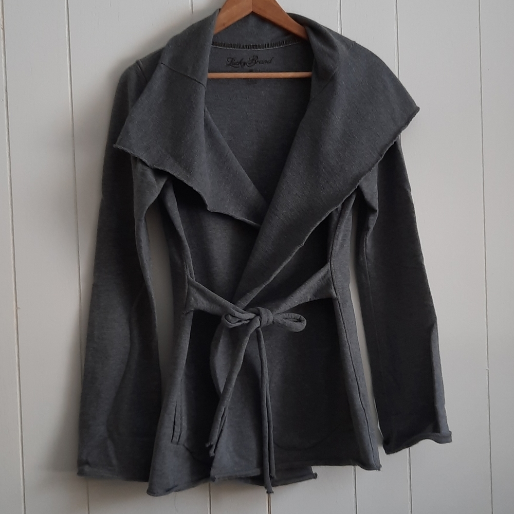 Lucky Brand ladiesmedium charcoal grey wrap jacket